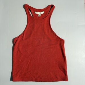 Express Orange Rust‎ Red Halter Sleeveless Tank Top